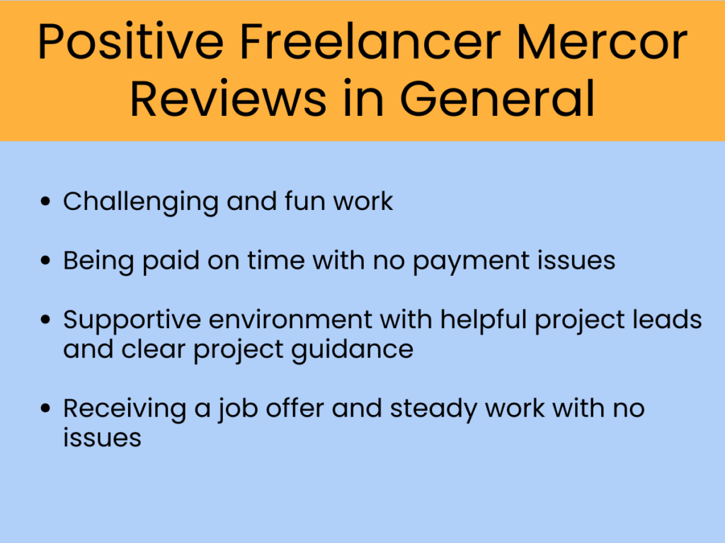 mercor positive job reviews